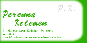 perenna kelemen business card